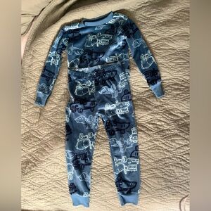 Cozy like new Blue Pajama Set with Truck Print 2T